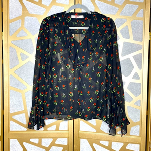 Floral Long‎ Sleeve Blouse